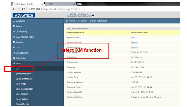 EKI-7710 IXM функция_ Advantech